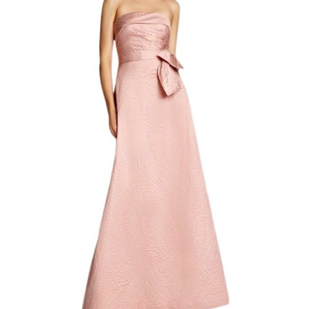 Teri Jon Cuff Bodice Strapless Gown | Blush Pink | Size 10